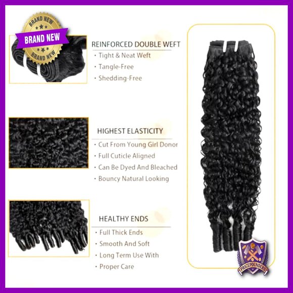 18 Inch Human Hair Extensions Water Wave Bundles Virgin Remy Quick Weave main image 5
